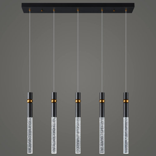 Mercer41 Nakendra Black Modern Dining Room Light Fixtures Ceiling